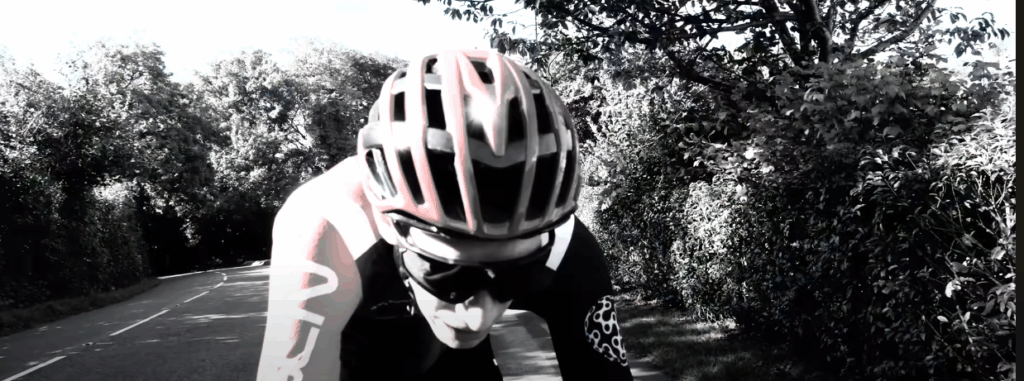 A cyclist feeling their heartbeat in their head