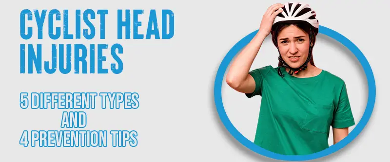 A cyclist wearing a properly fitted helmet for safety