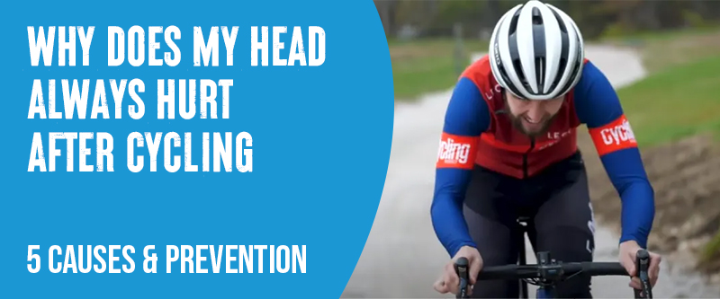 A cyclist with a persistent headache after a ride
