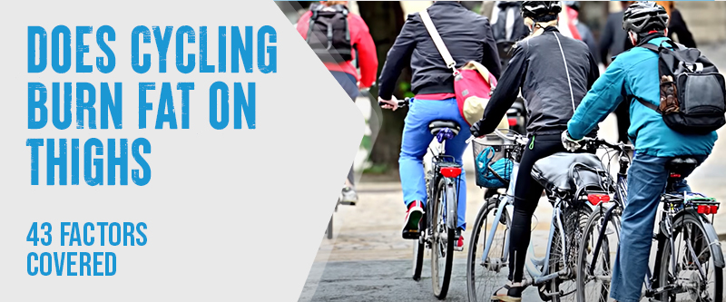 A cyclist with toned thighs from burning fat