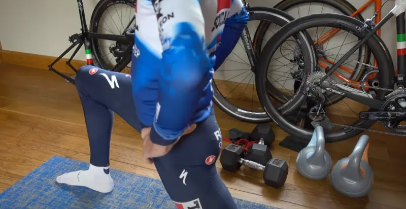 A person with radiating pain from their hip down their leg