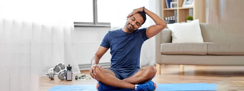 A seated neck release to relieve muscle tension