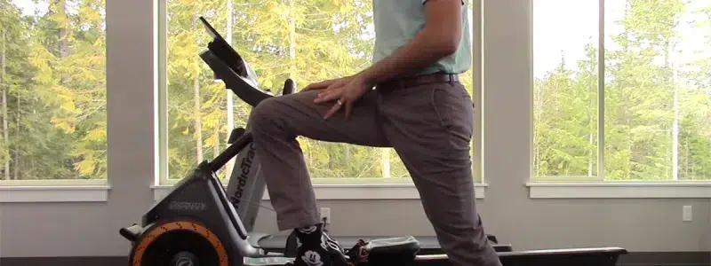 Doctor discussing cycling after knee replacement surgery
