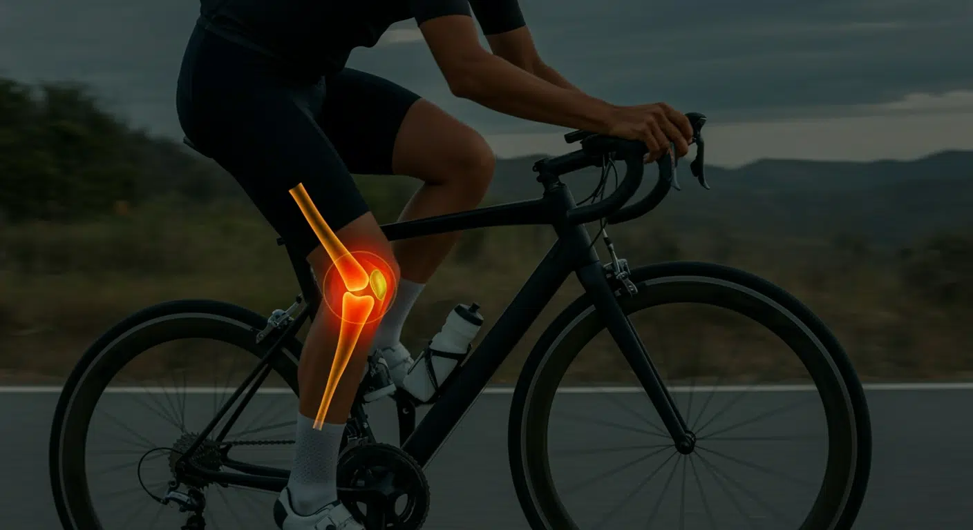 Illustration of a tear in the knee cartilage