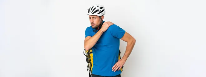 Rotator cuff cycling injury symptoms illustration