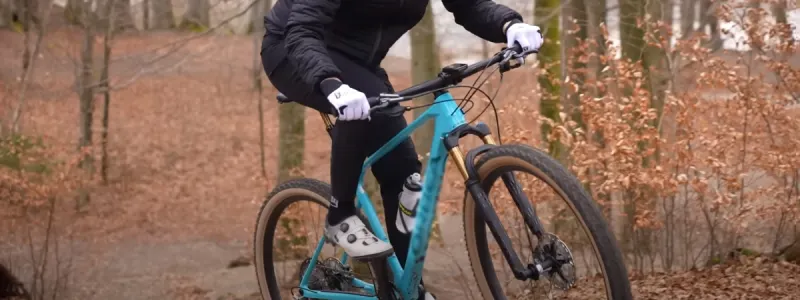 Stretching the hamstring after a bike ride for recovery