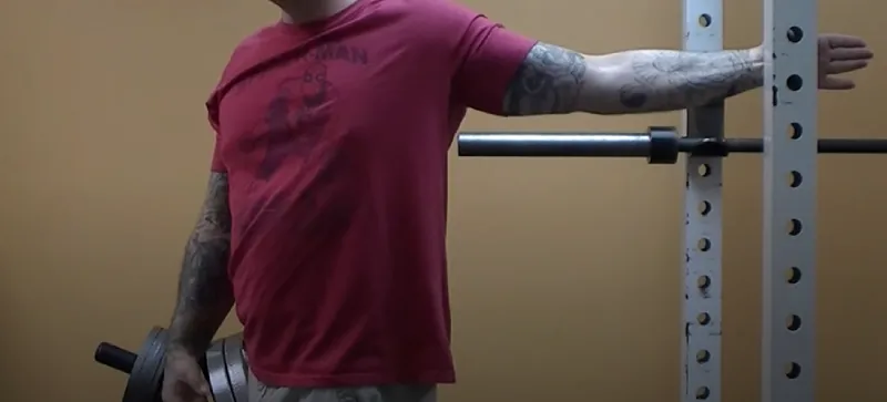 Using a resistance band for a neck retraction exercise
