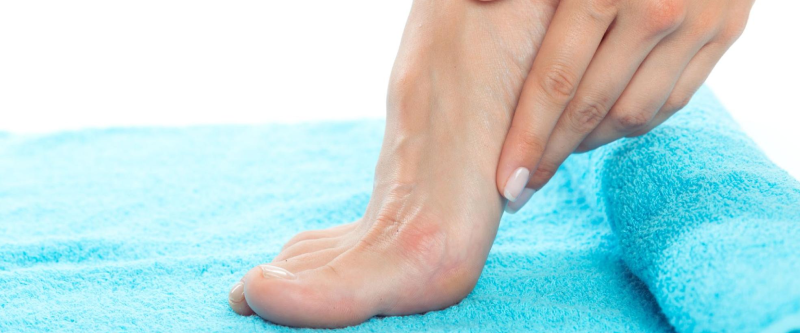 Foot pain relief cream used after wearing high heels
