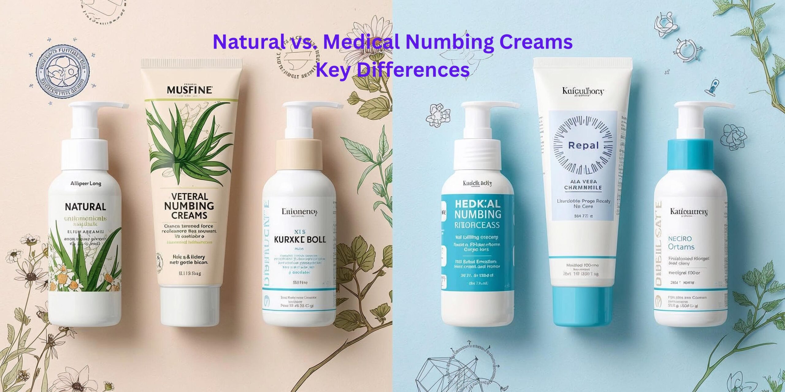 natural vs medical numbing creams comparison
