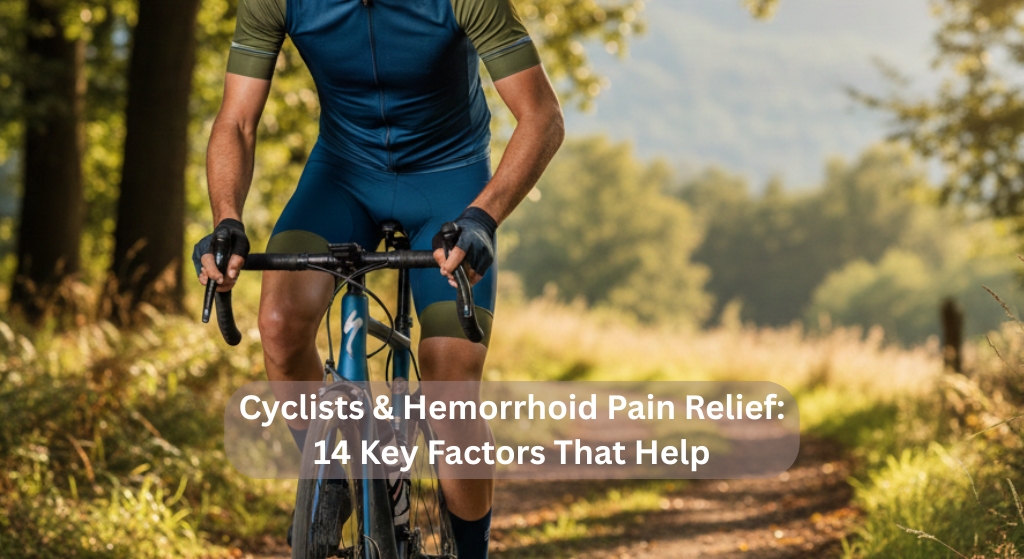 Cyclist dealing with hemorrhoid pain relief tips