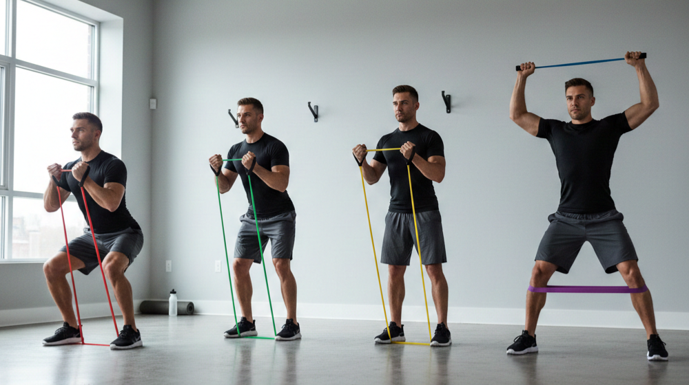 Full body resistance band workout for men