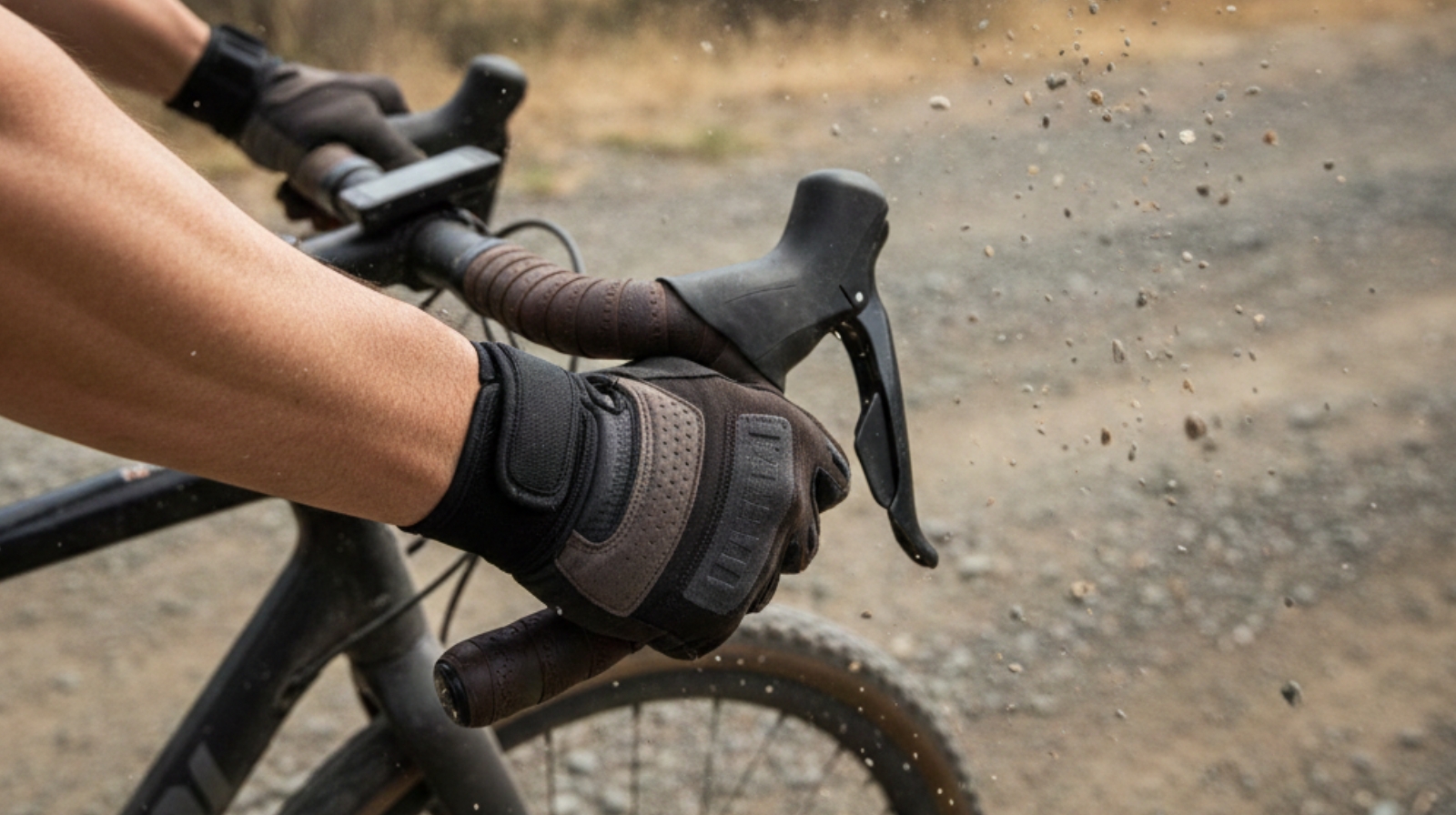 Hand and wrist support for gravel cycling