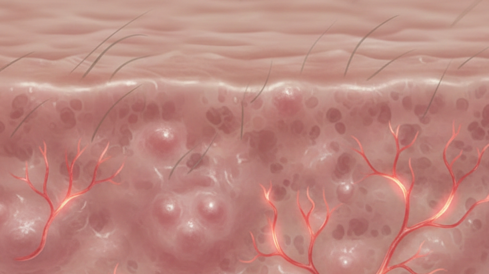 Nerve flare symptoms on sensitive skin