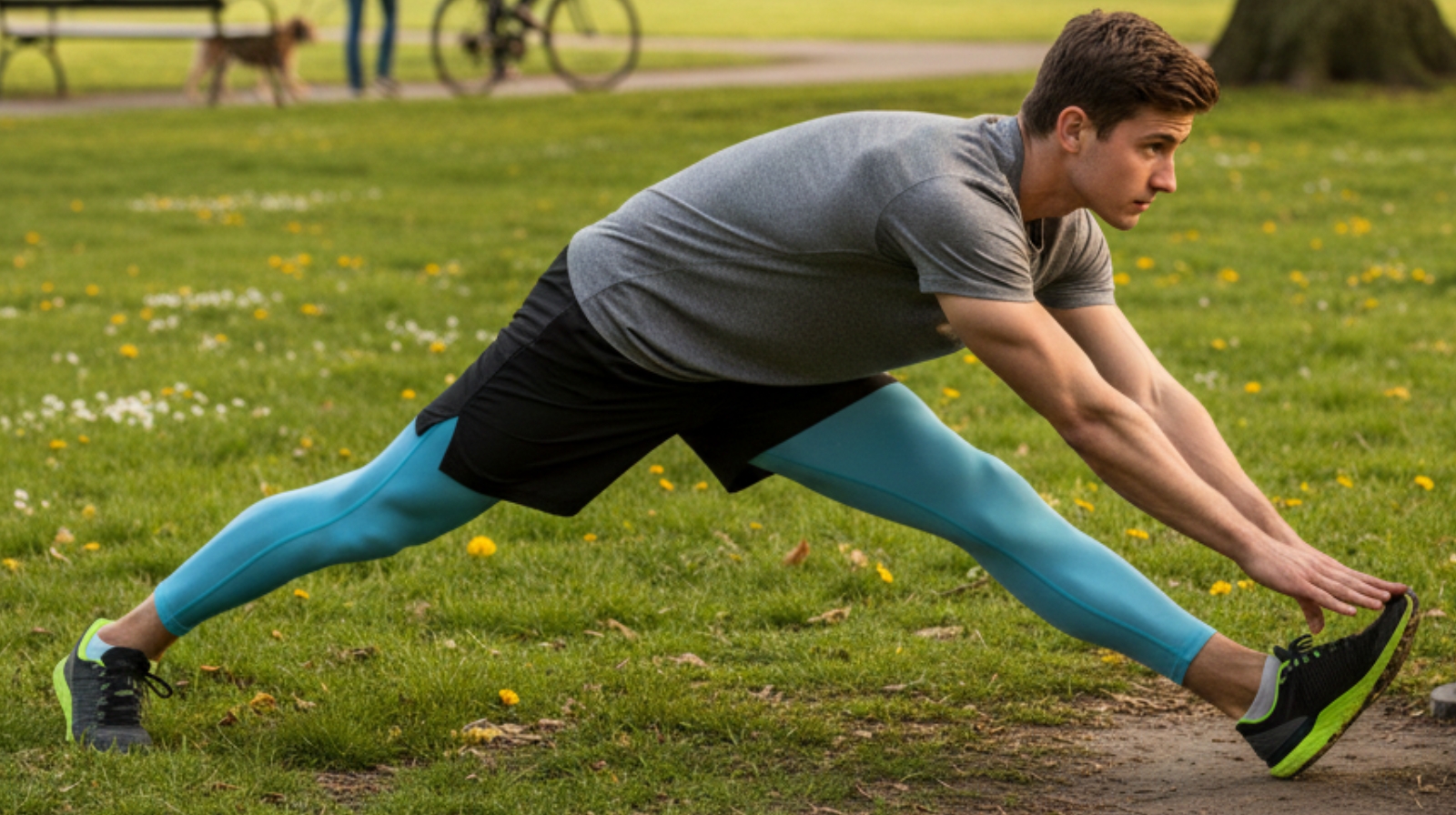 Post-run stretching to ease muscle burn
