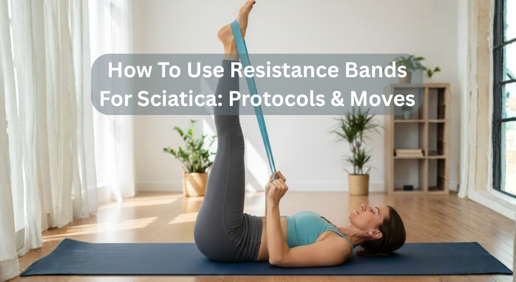 Resistance band sciatic nerve flossing exercise at home