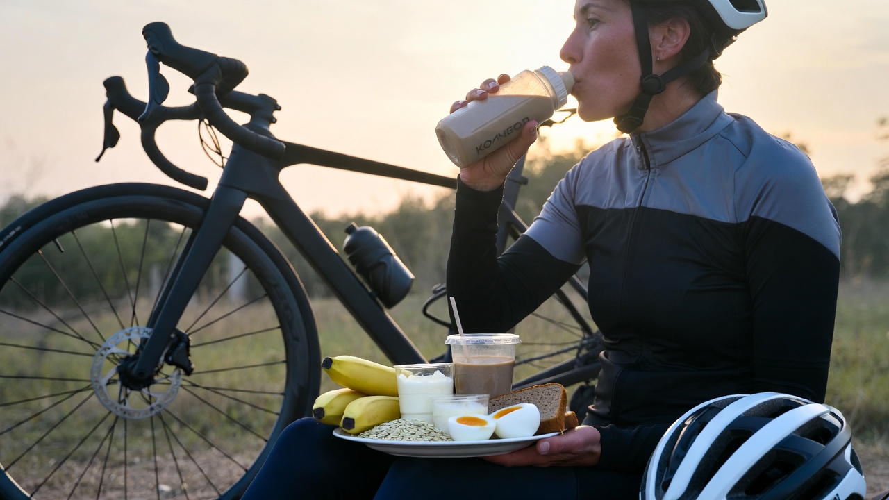 Cycling recovery nutrition with carbohydrates and protein