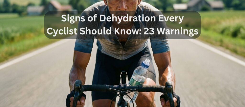 cyclist showing signs of dehydration during long ride