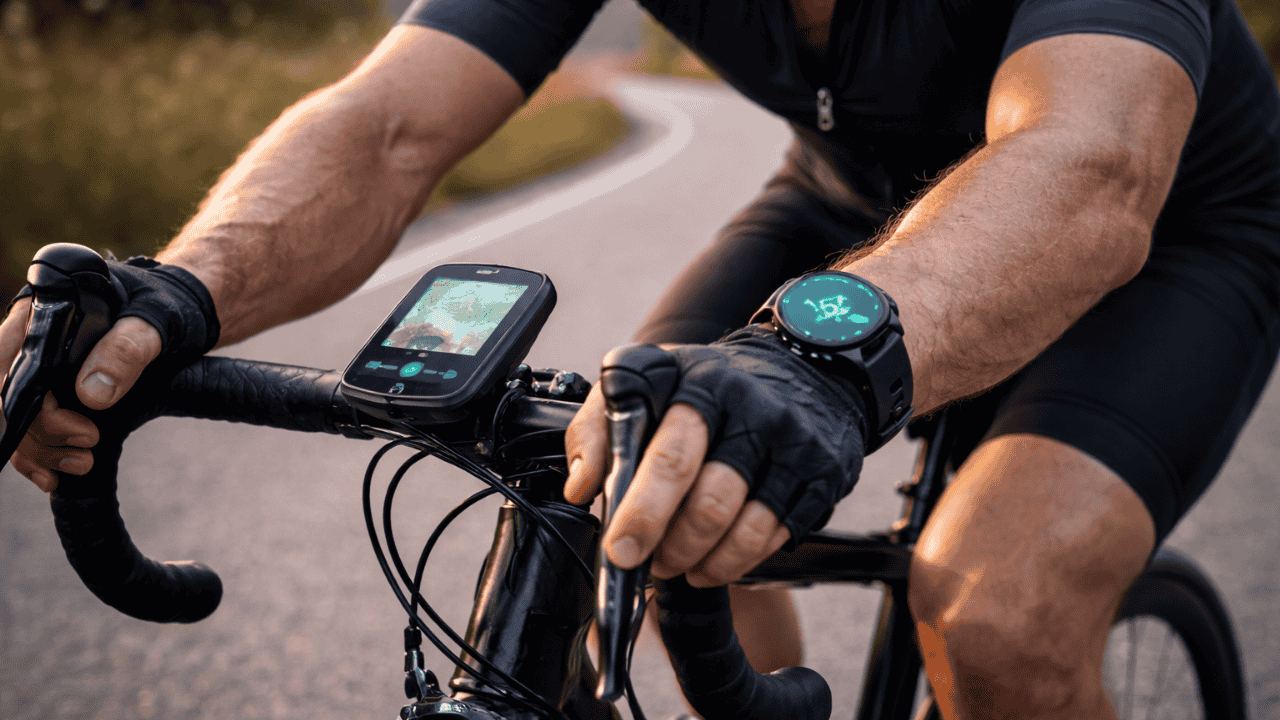 GPS health tracking device for cyclists