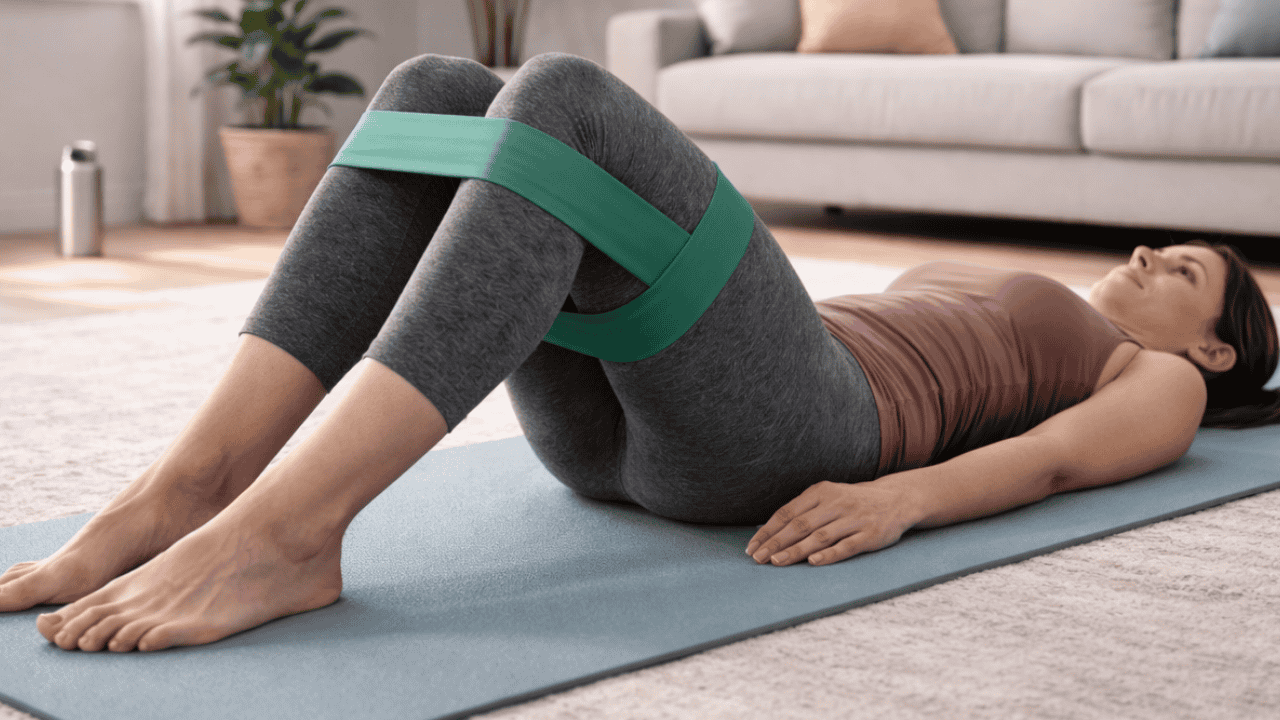 Sciatica rehab with resistance loop bands at home