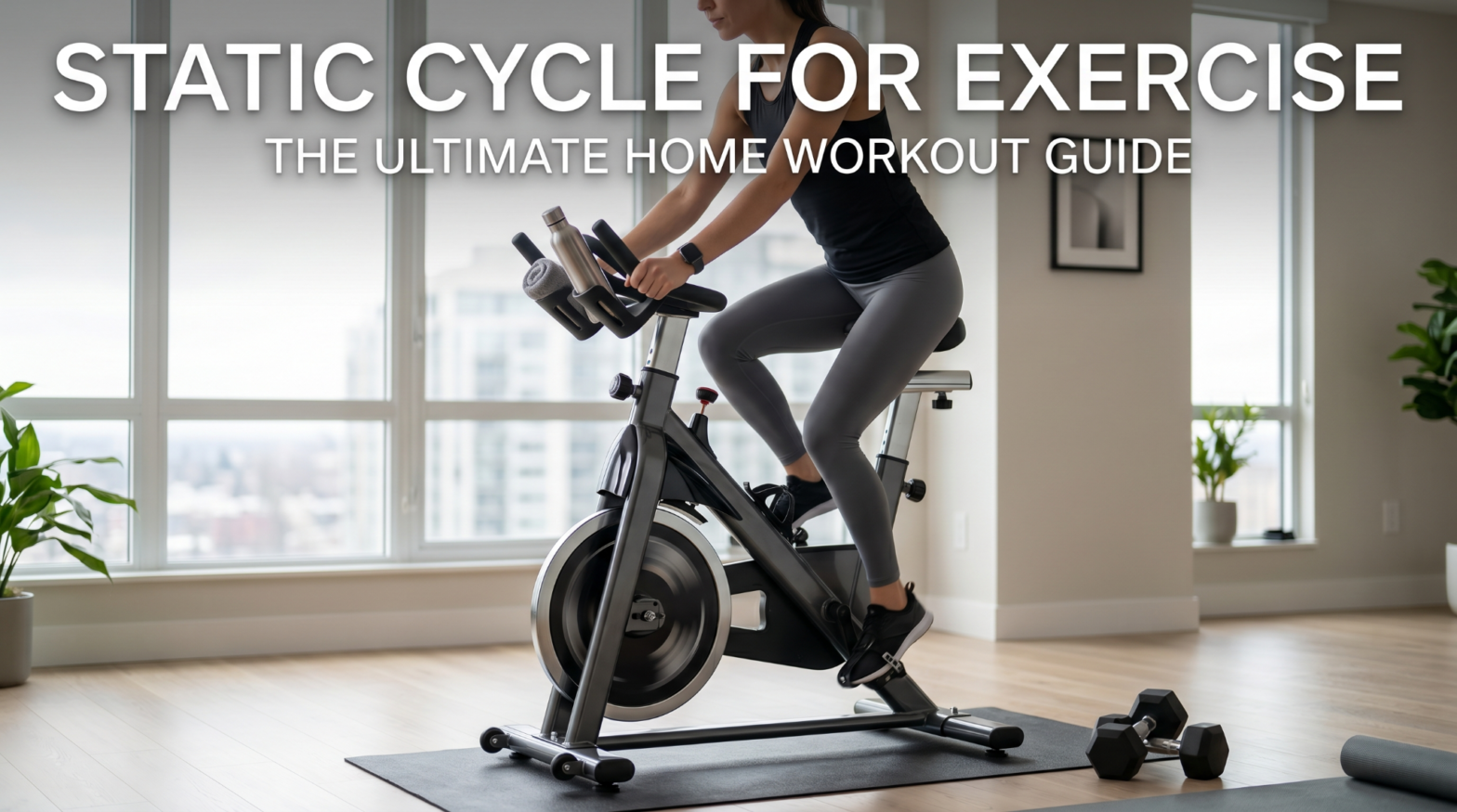 modern static exercise bike for home fitness
