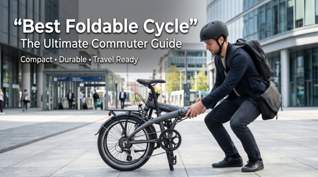 modern foldable bicycle for urban commuting and travel