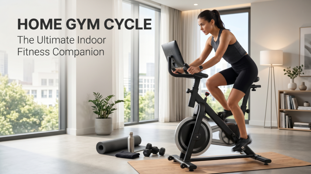 Modern indoor cycling bike for home workouts