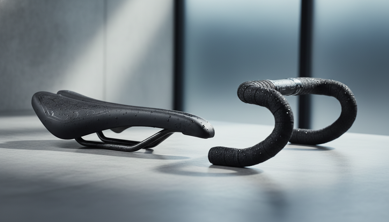 Ergonomic racing saddle and multi-grip handlebars for long-term comfort.